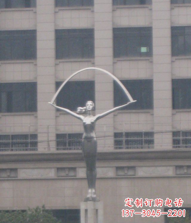 张掖校园不锈钢女孩雕塑