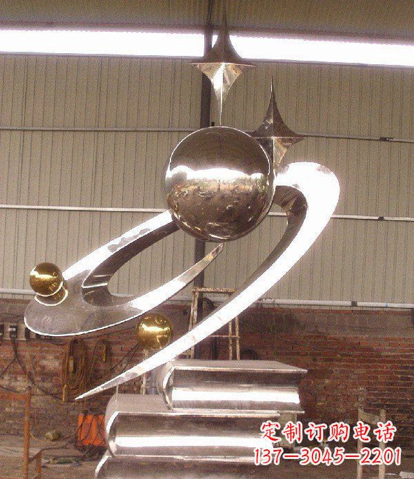 张掖校园不锈钢书籍标志雕塑 (2)