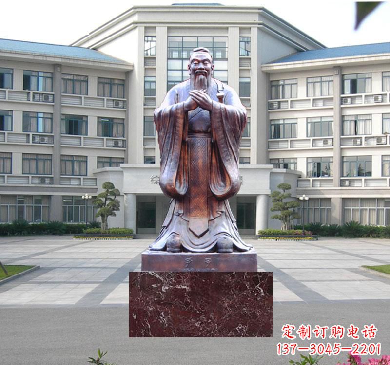 张掖校园雕塑孔子 (2)