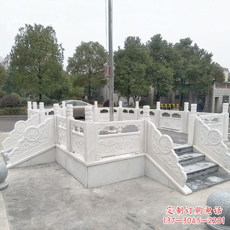 张掖校园广场石雕升旗台