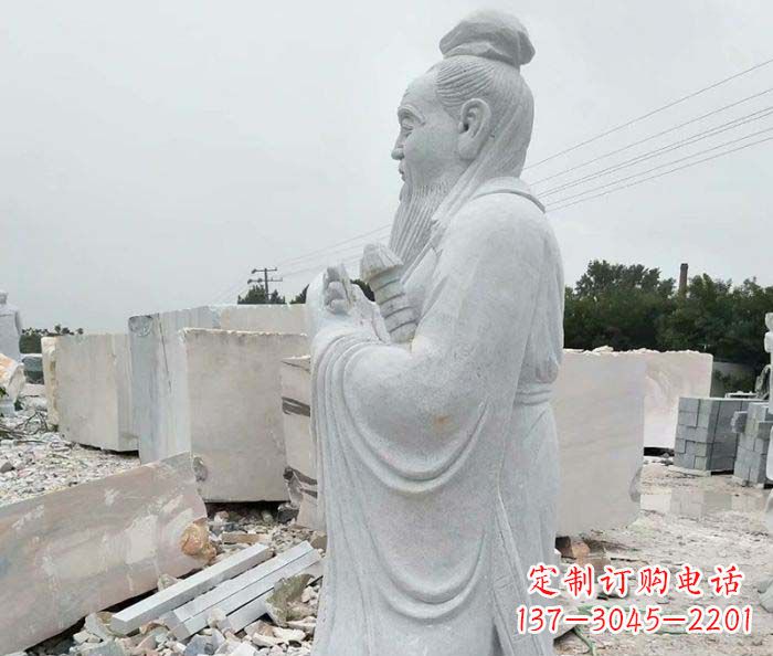 张掖校园景观孔子石雕