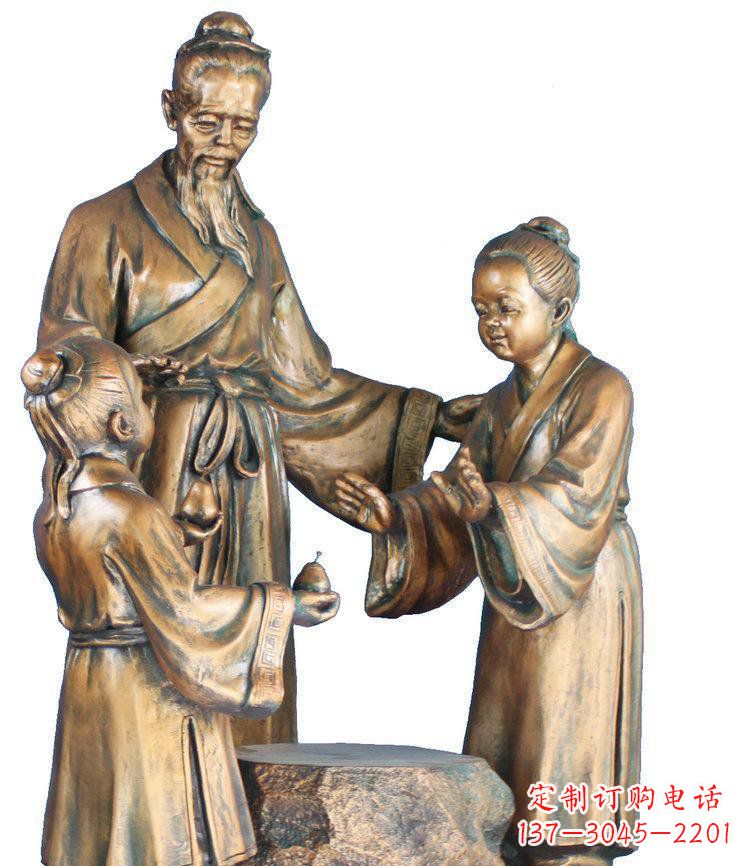张掖校园孔融让梨景观铜雕