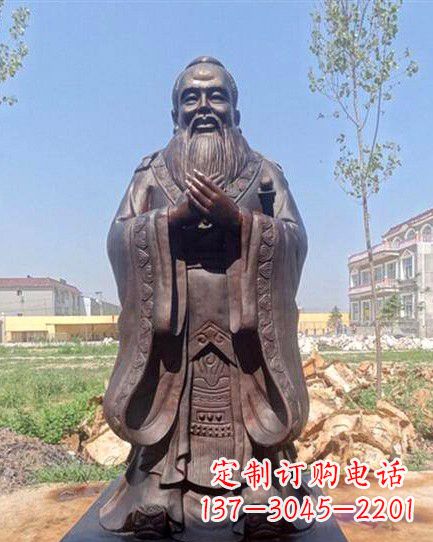 张掖校园孔子雕像 (2)