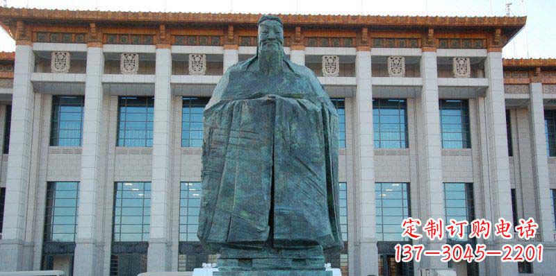 张掖校园孔子景观铜雕