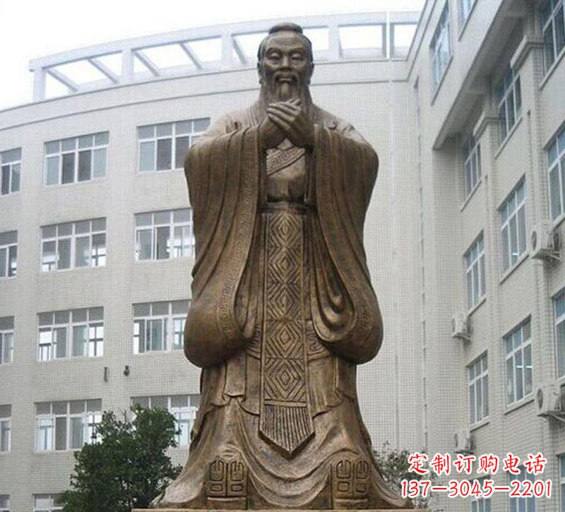 张掖校园孔子铜雕222