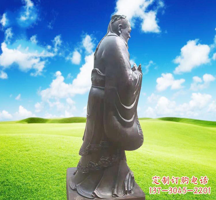 张掖校园名人孔子行教像铜雕