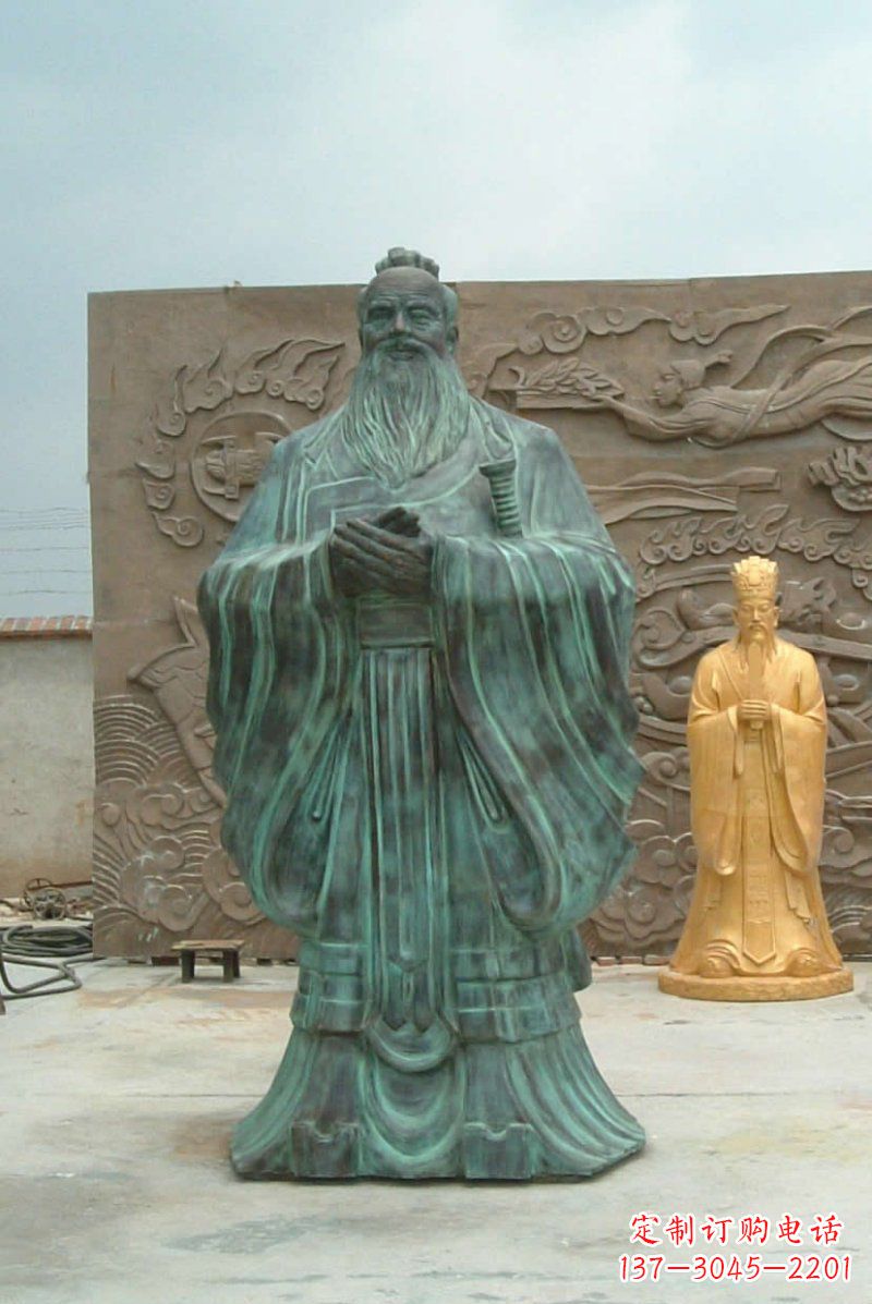 张掖校园青铜仿古孔子