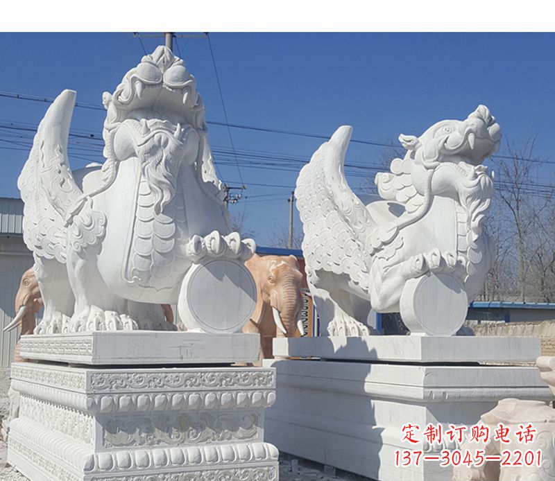 张掖獬豸法院门口神兽石雕