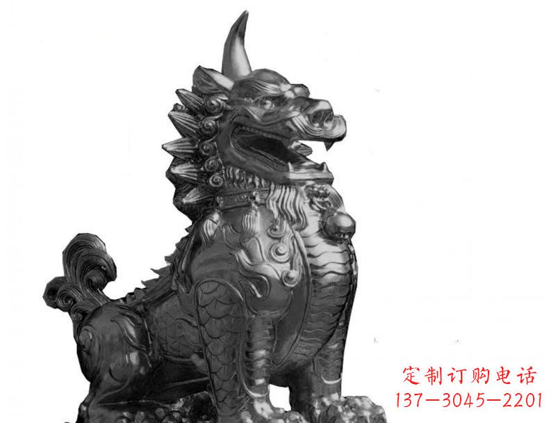 张掖獬豸法院景观铜雕