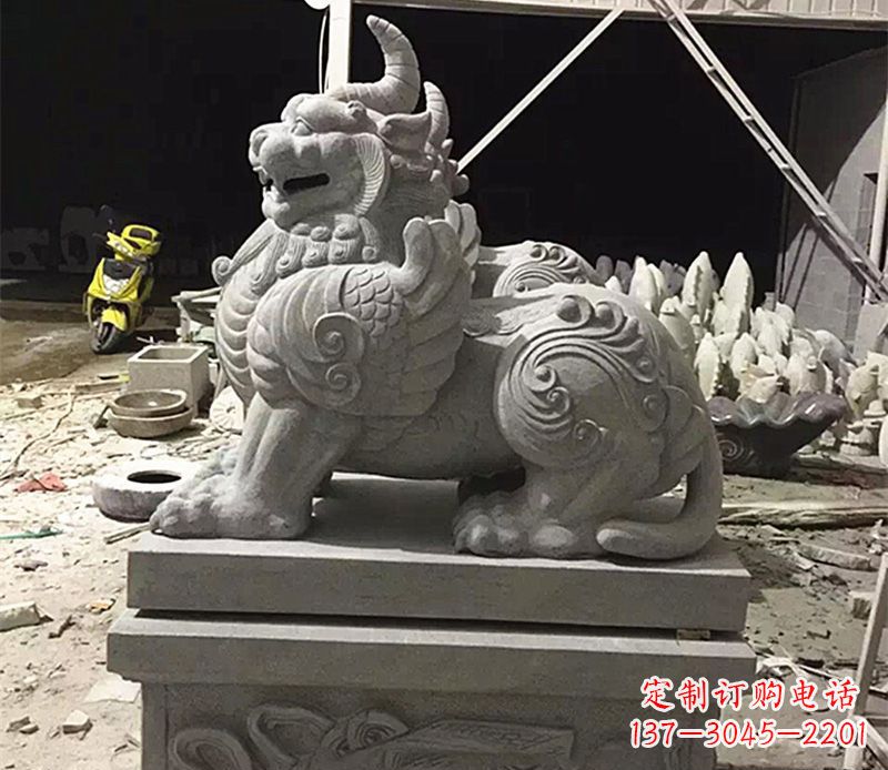 张掖獬豸法院门口石雕
