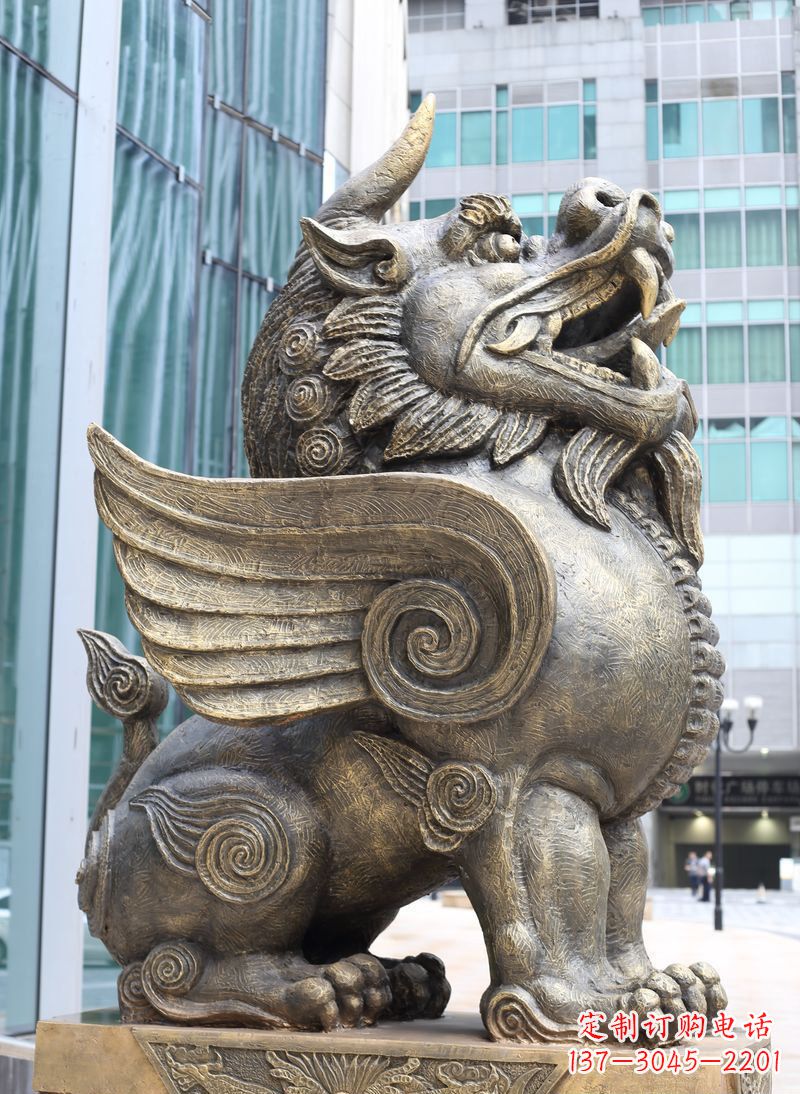 张掖獬豸古代神兽铜雕