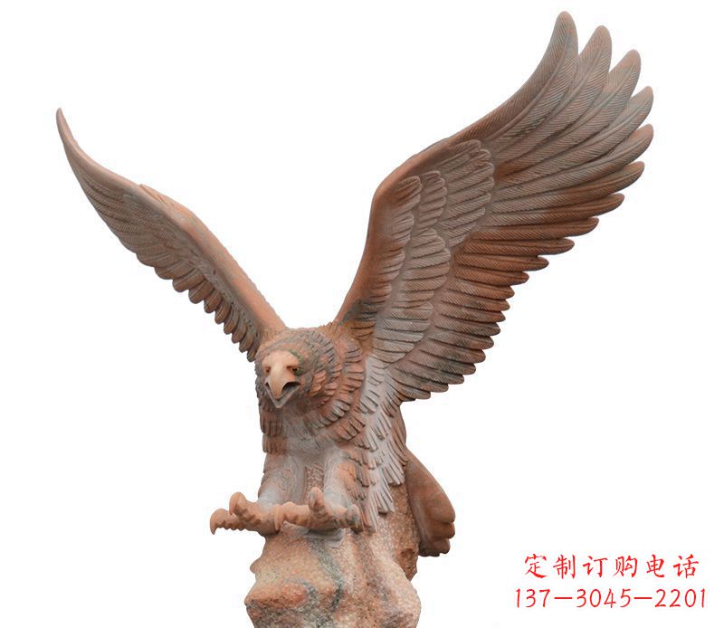 张掖雄鹰展翅石雕