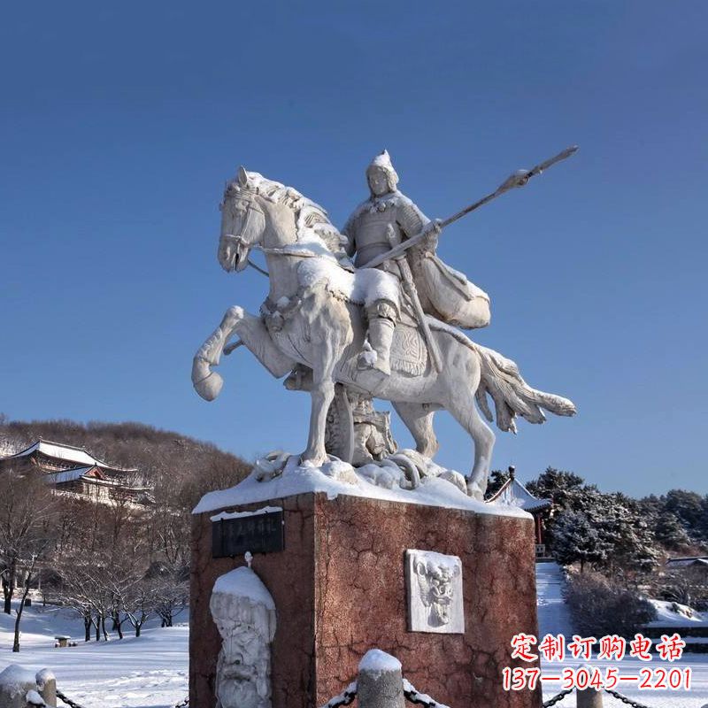 张掖薛仁贵骑马雕像-中国历史名人唐朝名将景区景观雕塑