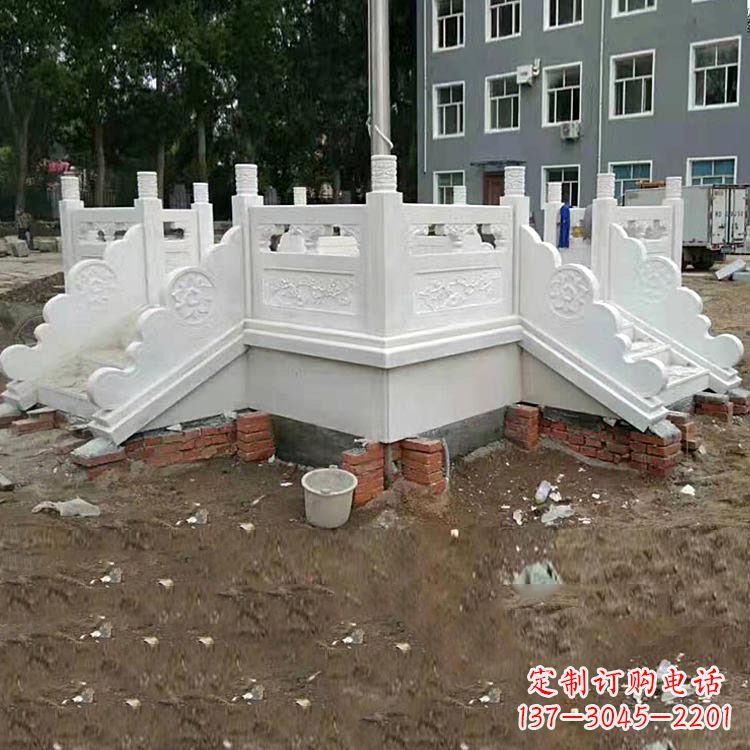 张掖学校汉白玉升旗台石雕