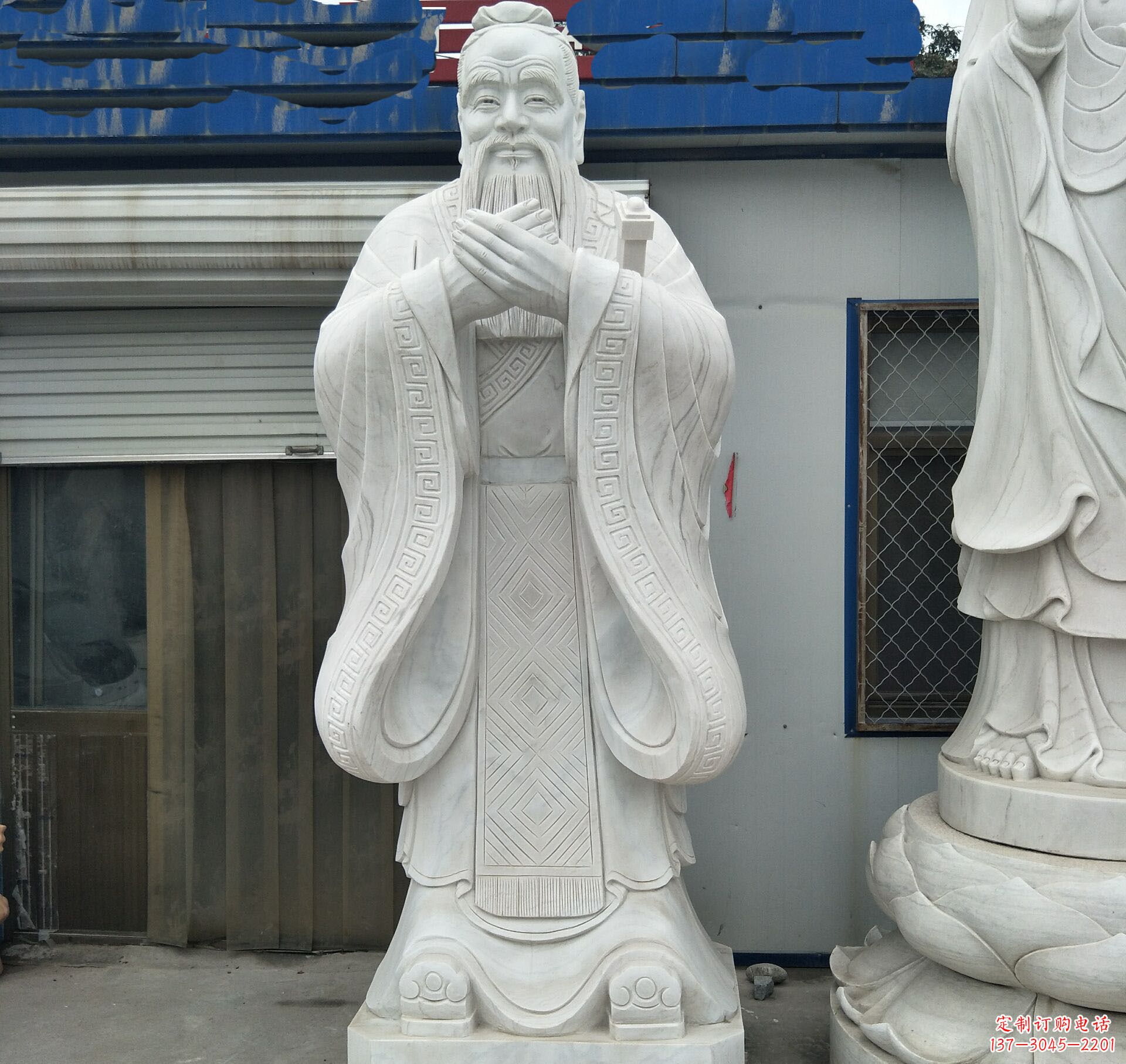 张掖学校礼仪孔子石雕