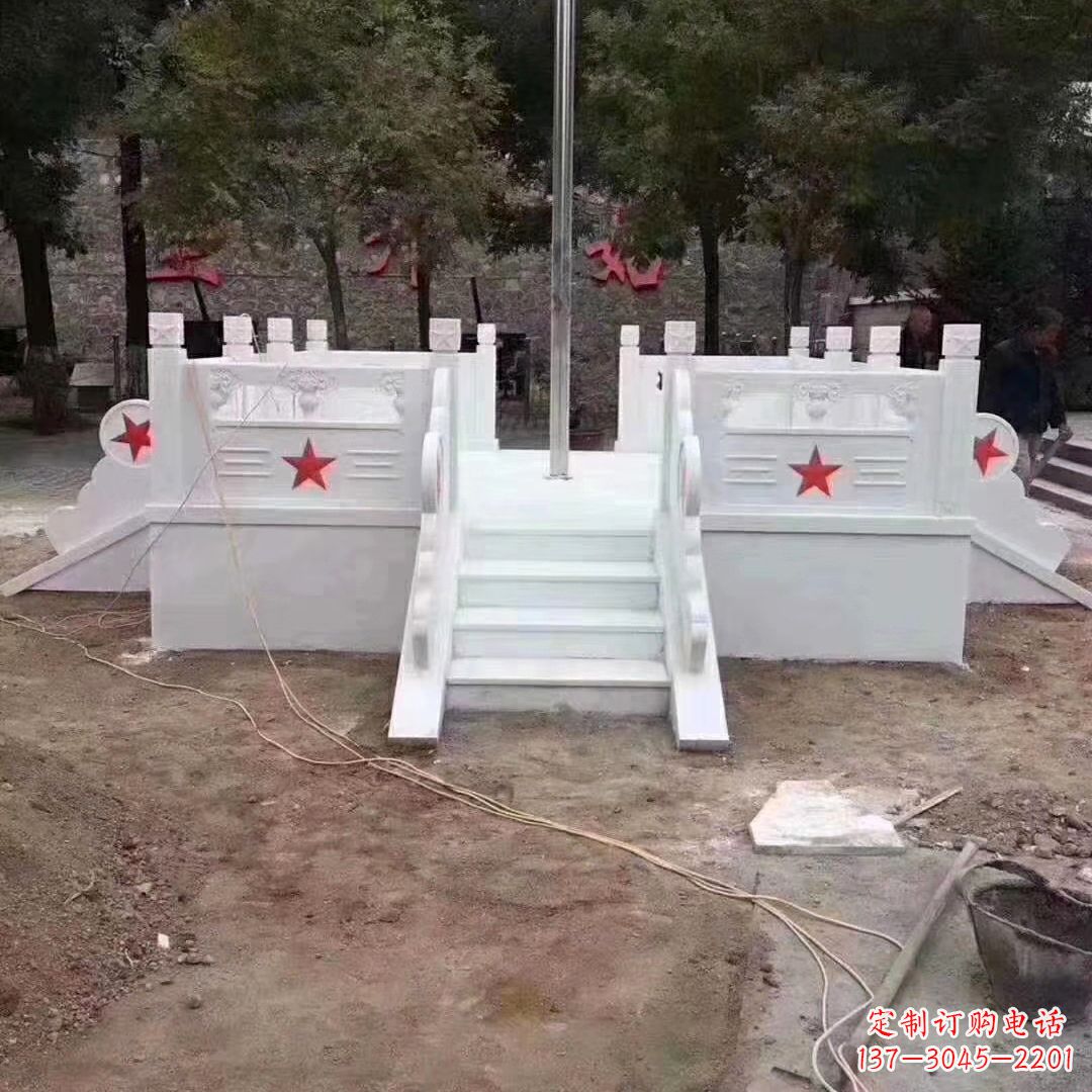 张掖学校校园升国旗台