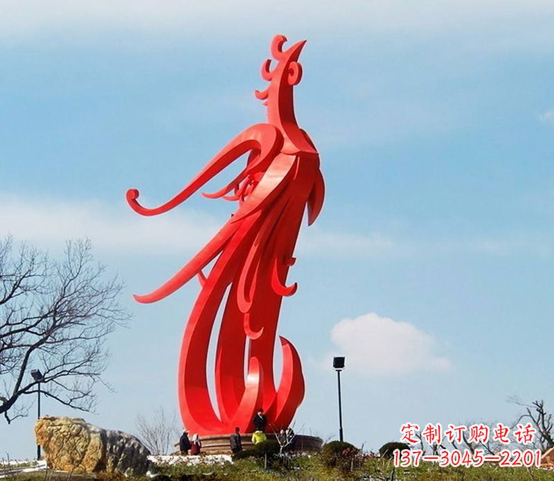 张掖园林不锈钢凤凰雕塑