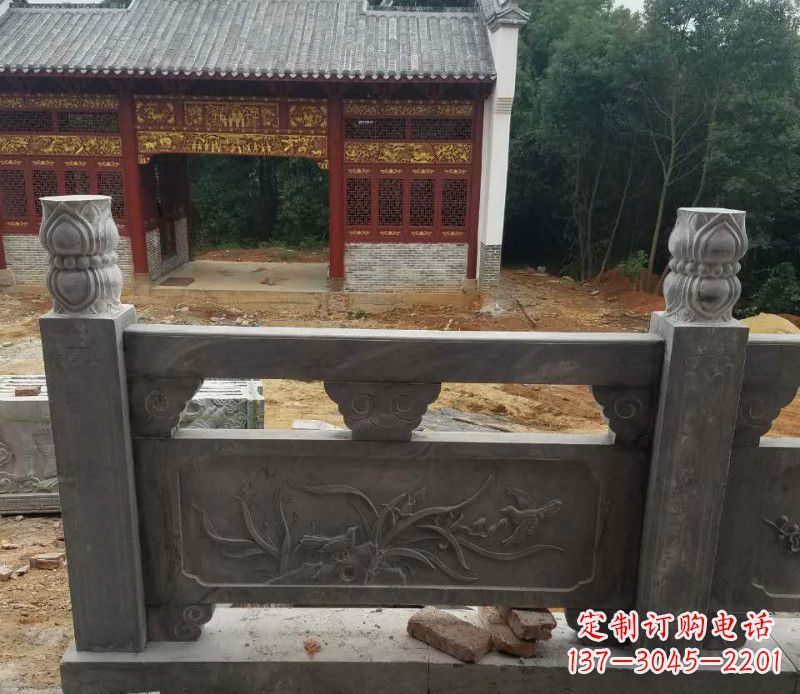张掖园林仿古兰花石浮雕栏板景观石雕