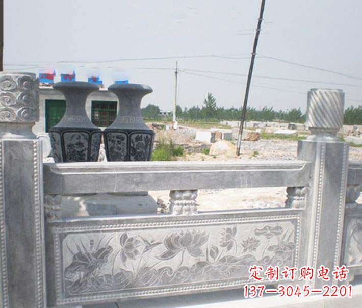 张掖园林仿古石栏板景观石雕 (3)