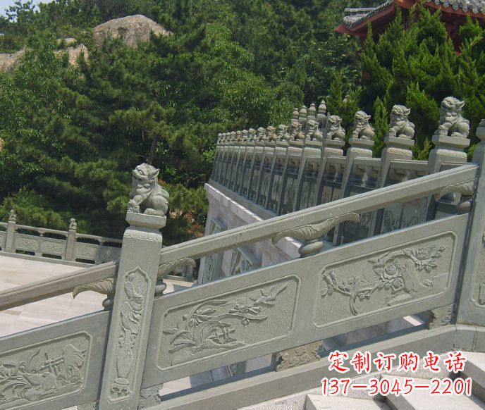 张掖园林仿古石栏板景观石雕 (4)
