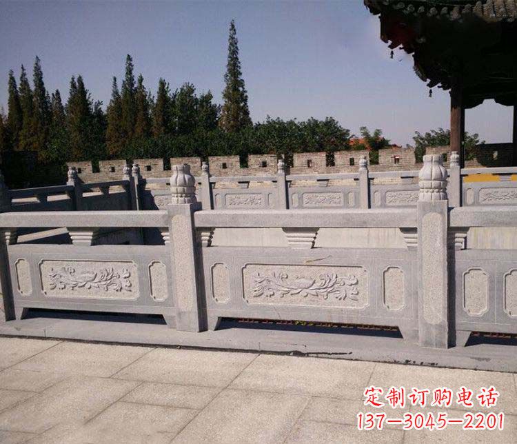 张掖园林仿古石栏板景观石雕 (2)