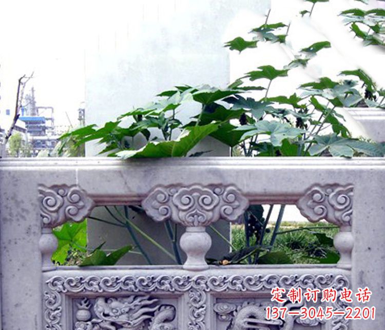 张掖园林仿古石栏板景观石雕 (6)