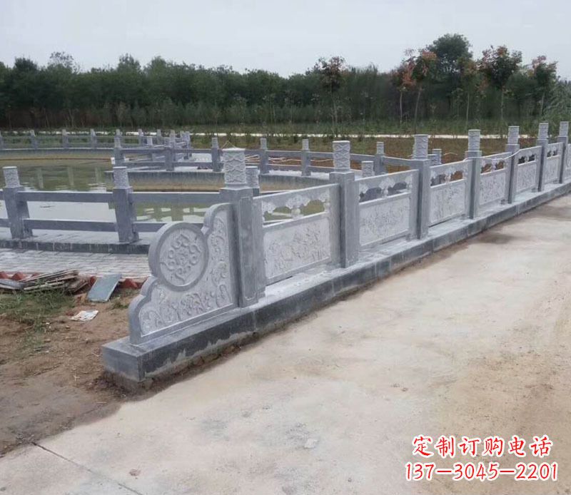 张掖园林仿古石栏板景观石雕 (11)