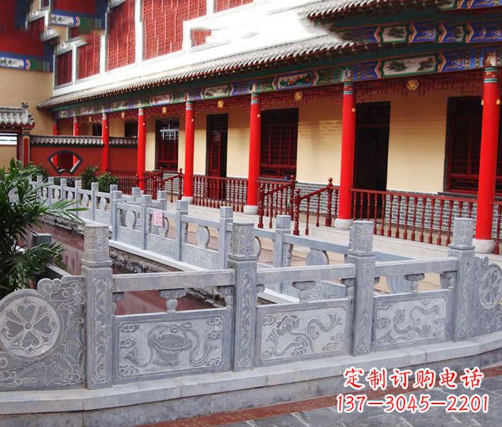 张掖园林仿古石栏板景观石雕 (12)