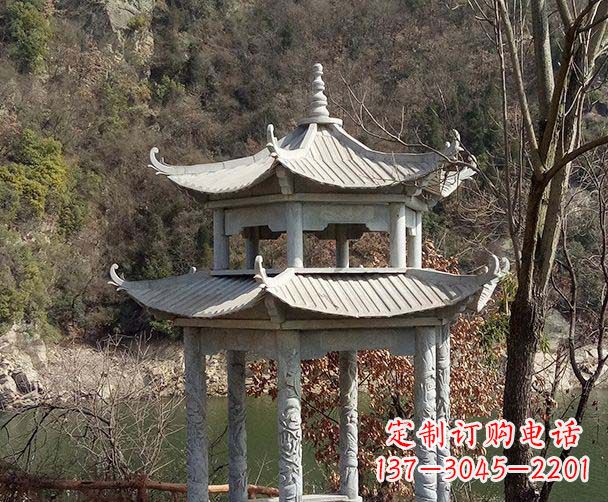 张掖园林仿古双层石雕凉亭