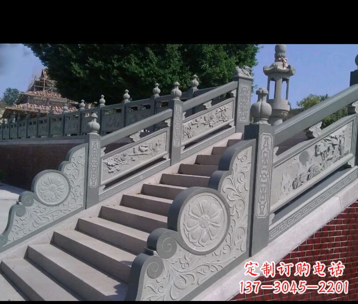 张掖园林景观大理石栏板雕塑 (4)