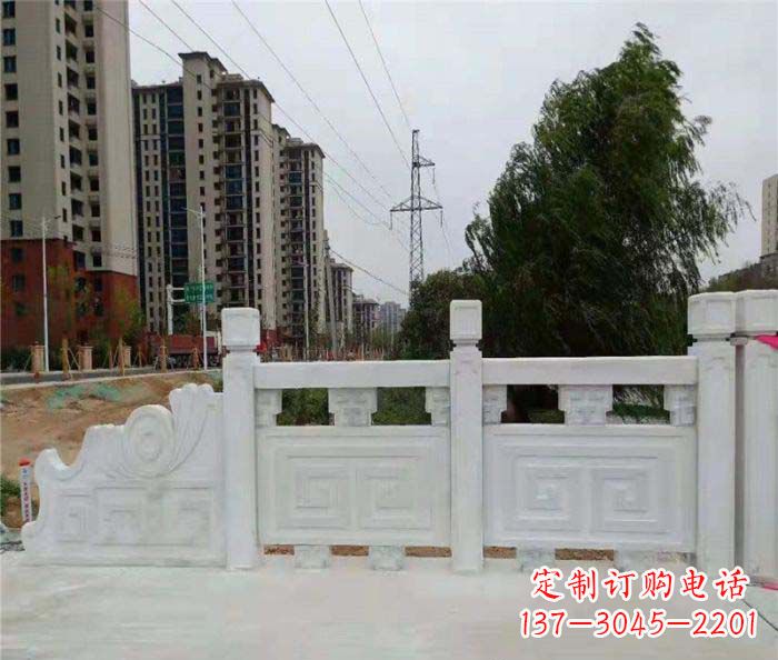 张掖园林景观大理石栏板石雕 (5)