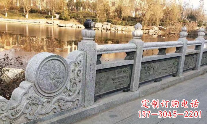 张掖园林景观大理石栏板石雕 (10)