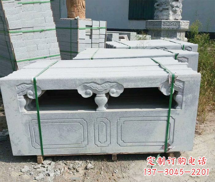 张掖园林景观大理石栏板石雕 (13)