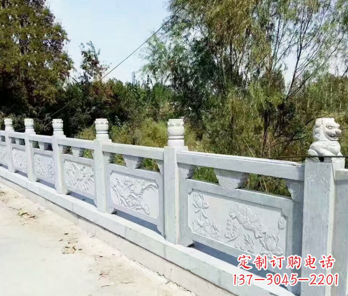 张掖园林景观大理石栏板石雕_1