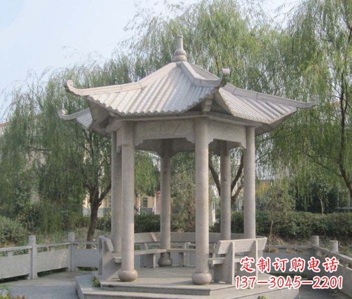 张掖园林景观大理石凉亭石雕