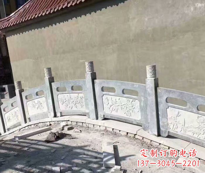 张掖园林景观大理石桥栏板石雕 (5)
