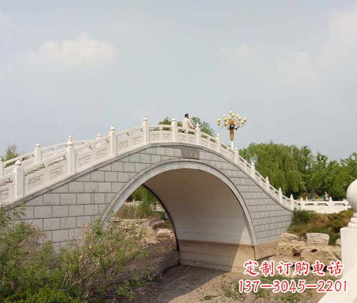 张掖园林景观大理石桥栏板石雕 (6)