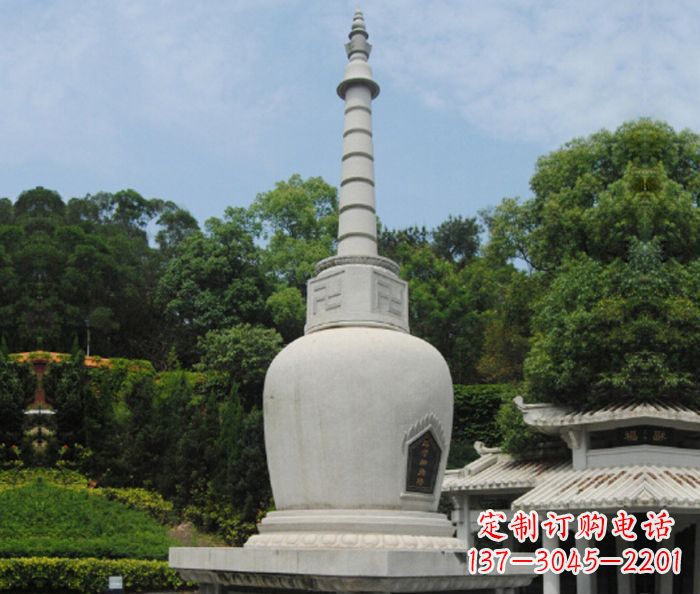 张掖园林景观大理石舍利塔石雕