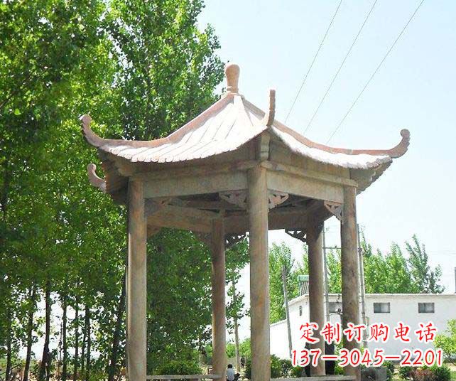 张掖园林景观单层石雕凉亭