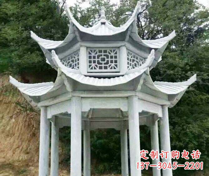 张掖园林景观多层凉亭石雕