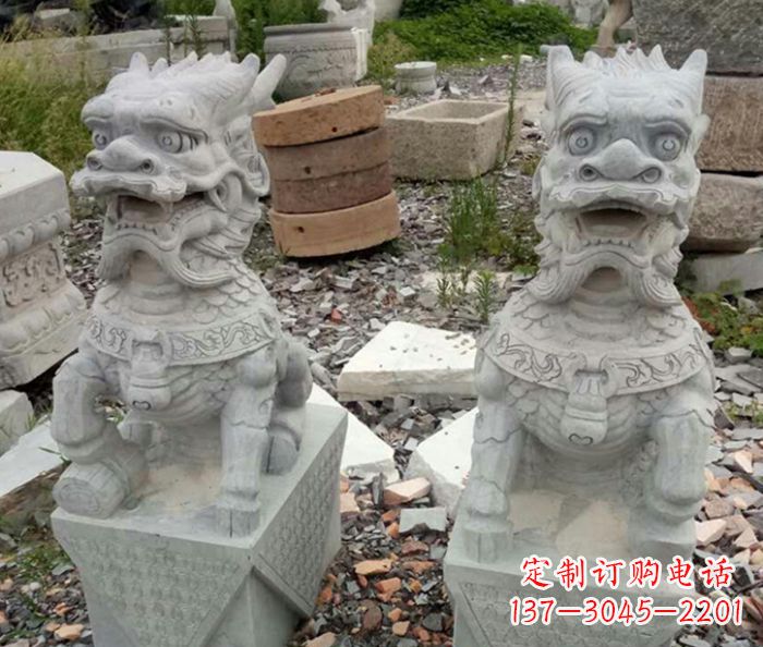 张掖园林景观仿古麒麟石雕