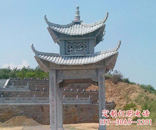 张掖园林景观仿古石雕凉亭