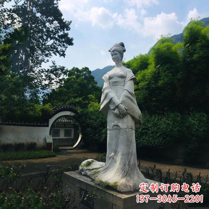 张掖园林历史名人塑像王昭君汉白玉雕塑