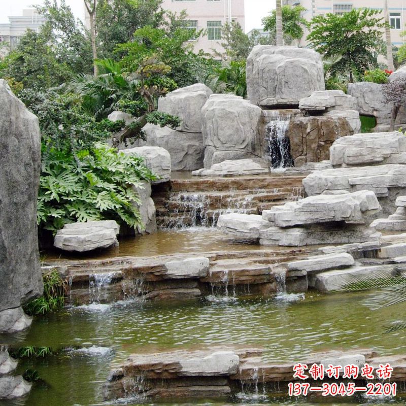 张掖园林石头假山流水