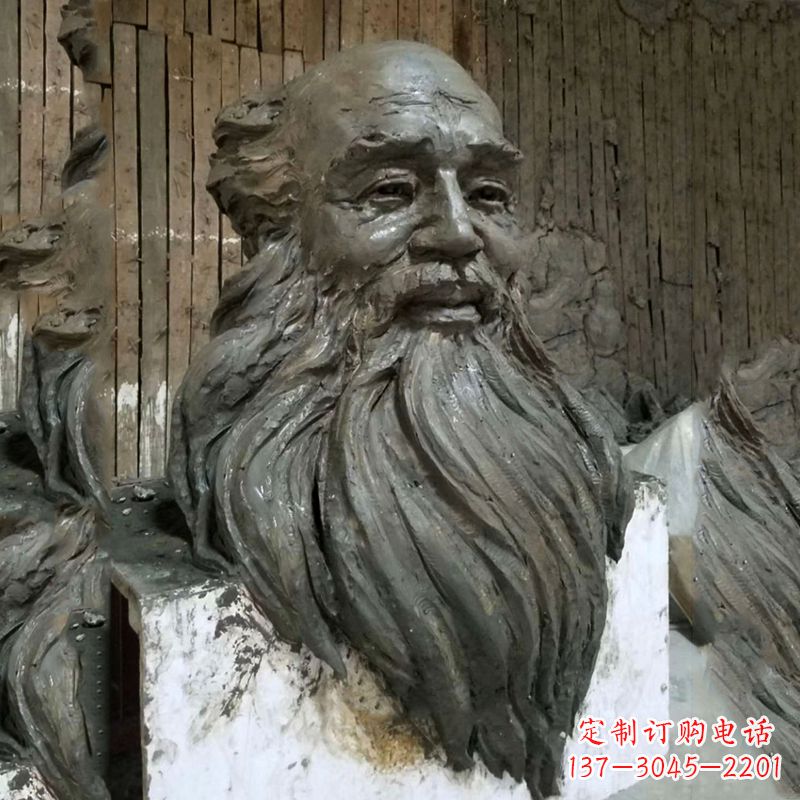 张掖张大千头像雕塑泥稿