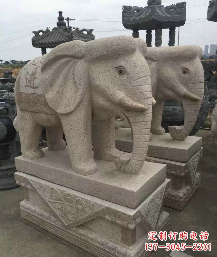 张掖招财进宝大理石大象石雕
