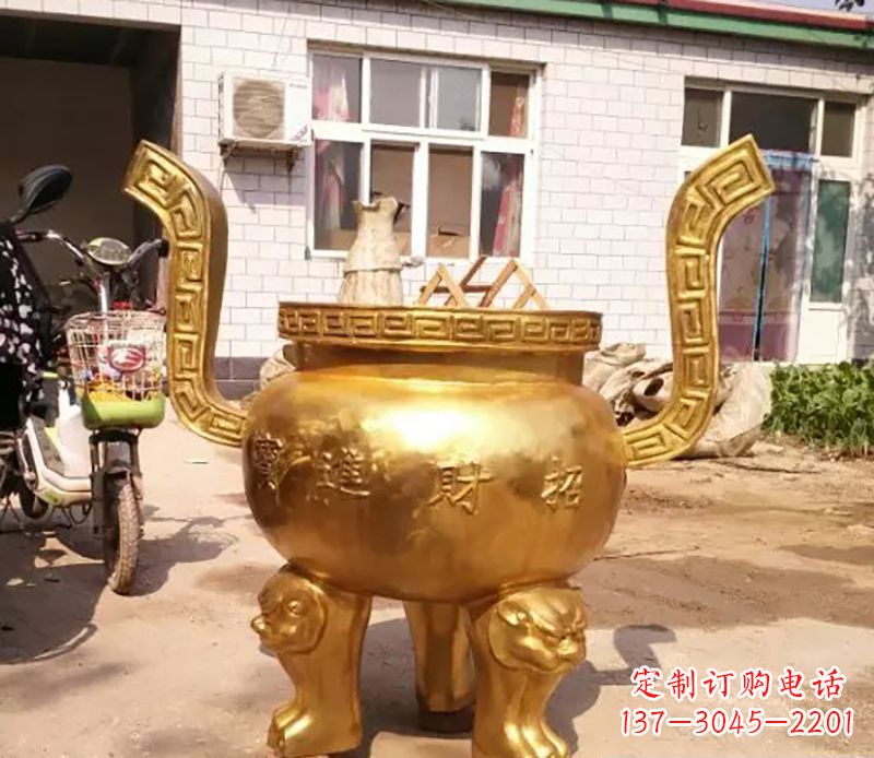 张掖招财进宝香炉铜雕
