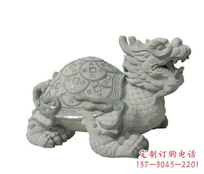 张掖招财神兽大理石龙龟石雕
