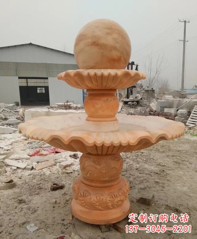 张掖招财双层风水球石雕