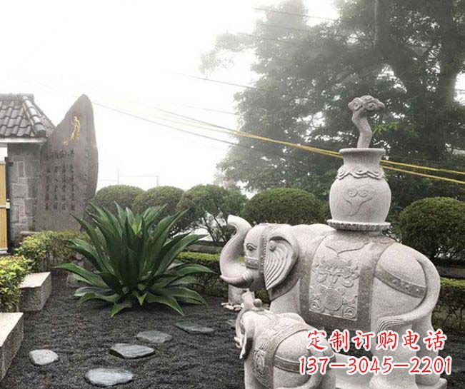 张掖招财驮宝大象石雕